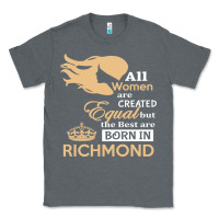 Charcoal Heather women are born in richmond Classic Tee - artisFamous