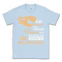 Dusty Blue women are born in richmond Classic Tee - artisFamous