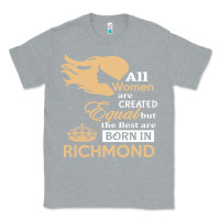 Heather Grey women are born in richmond Classic Tee - artisFamous