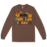 Chestnut hello pumpkin season Long Sleeve Tee - BarkalooDesign