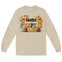 Mushroom hello pumpkin season Long Sleeve Tee - BarkalooDesign