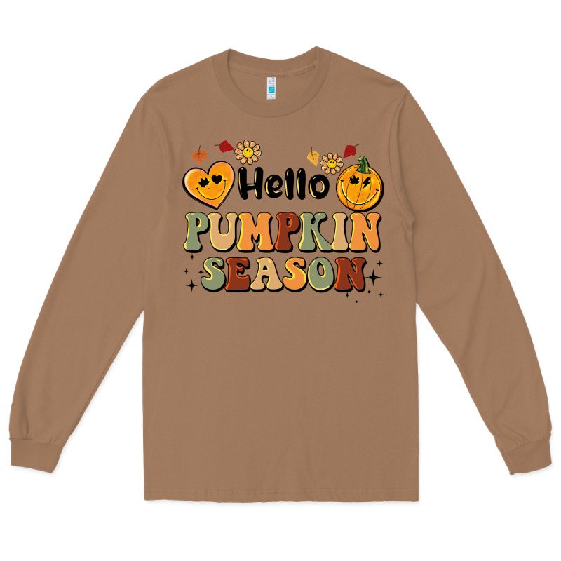 Hello Pumpkin Season Long Sleeve Tee by BarkalooDesign | Teevron