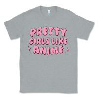 Heather Grey Pretty Girls Like Anime Classic Tee - artisFamous