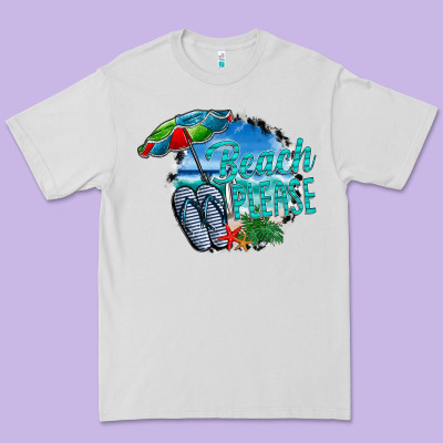 Beach Please Premium Tee Designed By Cowhidedigitalart