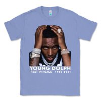 Colony Blue Rest in Peace Young Dolph Classic Tee - artisFamous