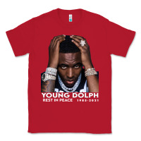 Red Rest in Peace Young Dolph Classic Tee - artisFamous
