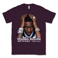 Plum Rest in Peace Young Dolph Classic Tee - artisFamous