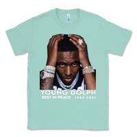Seafoam Rest in Peace Young Dolph Classic Tee - artisFamous