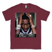 Burgundy Rest in Peace Young Dolph Classic Tee - artisFamous