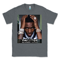 Charcoal Heather Rest in Peace Young Dolph Classic Tee - artisFamous
