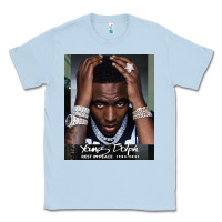 Dusty Blue Rest in Peace Young Dolph Classic Tee - artisFamous