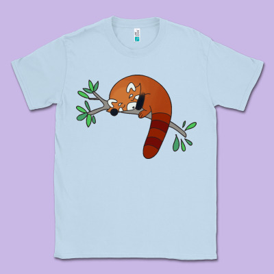 Red Panda Sleeping Classic Tee Designed By Artisfamous