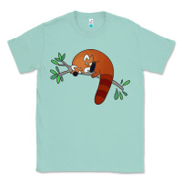 Seafoam red panda sleeping Classic Tee - artisFamous