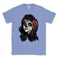Colony Blue sugar skull lady Classic Tee - artisFamous