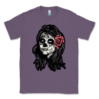 Lavender sugar skull lady Classic Tee - artisFamous