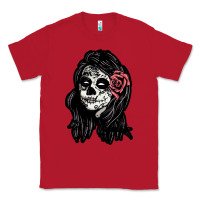 Red sugar skull lady Classic Tee - artisFamous