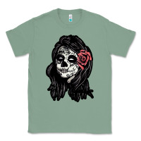 Sage sugar skull lady Classic Tee - artisFamous