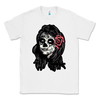 White sugar skull lady Classic Tee - artisFamous