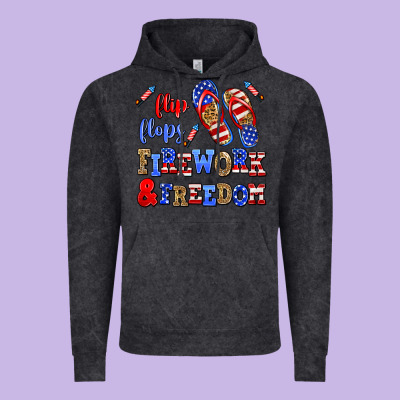 Flip Flops Fireworks And Freedom Vintage Hoodie Designed By Adodesignshop