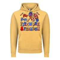 Vintage Mustard flip flops fireworks and freedom Vintage Hoodie - AdoDesignShop