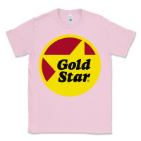 Bubblegum Pink Gold Star Chili Resto Classic Tee - artisFamous