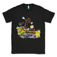 Black calvin and hobbes bill watterson Classic Tee - artisFamous