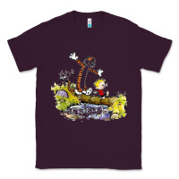 Plum calvin and hobbes bill watterson Classic Tee - artisFamous