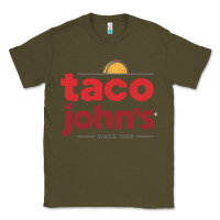 Army Green Taco John's Resto Classic Tee - artisFamous