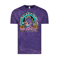 Cloud Purple nurse rainbow Vintage Tee - SublimationCraftShop