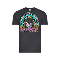 Vintage Black nurse rainbow Vintage Tee - SublimationCraftShop