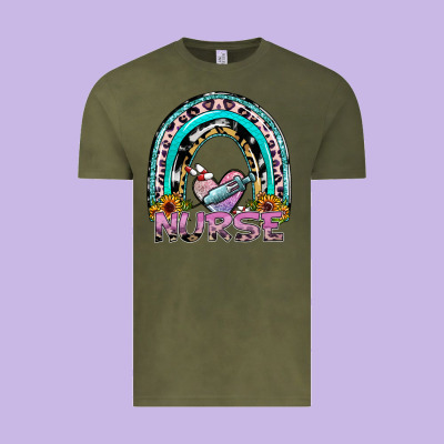 Nurse Rainbow Vintage Tee Designed By Sublimationcraftshop