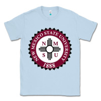 Dusty Blue nmsu seal Classic Tee - artisFamous