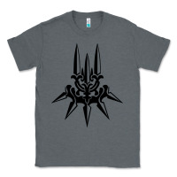 Charcoal Heather yorha white insignia Classic Tee - artisFamous