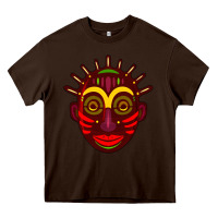 Chocolate Brown african masks 2 Heavy Core Tee - BundleAndBundleShop