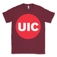 Burgundy university of illinois at chicago circle Classic Tee - artisFamous