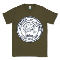 Army Green university of illinois Classic Tee - artisFamous