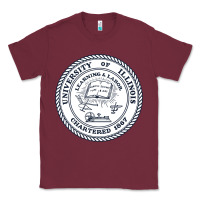 Burgundy university of illinois Classic Tee - artisFamous