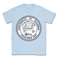 Dusty Blue university of illinois Classic Tee - artisFamous