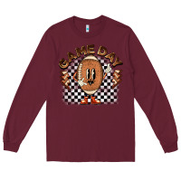 Burgundy game day football Long Sleeve Tee - BarkalooDesign