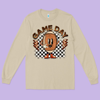 Game Day Football Long Sleeve Tee Designed By Barkaloodesign