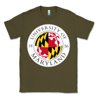 Army Green university of maryland Classic Tee - artisFamous