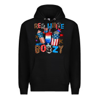 Black red white boozy Premium Hoodie - AdoDesignShop