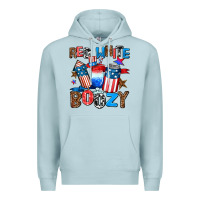 Blue Mist red white boozy Premium Hoodie - AdoDesignShop
