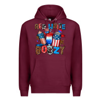 Burgundy red white boozy Premium Hoodie - AdoDesignShop