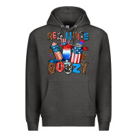 Charcoal Heather red white boozy Premium Hoodie - AdoDesignShop