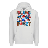 Dove Grey red white boozy Premium Hoodie - AdoDesignShop