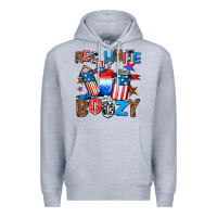 Heather Grey red white boozy Premium Hoodie - AdoDesignShop