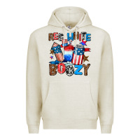 Oatmeal Heather red white boozy Premium Hoodie - AdoDesignShop
