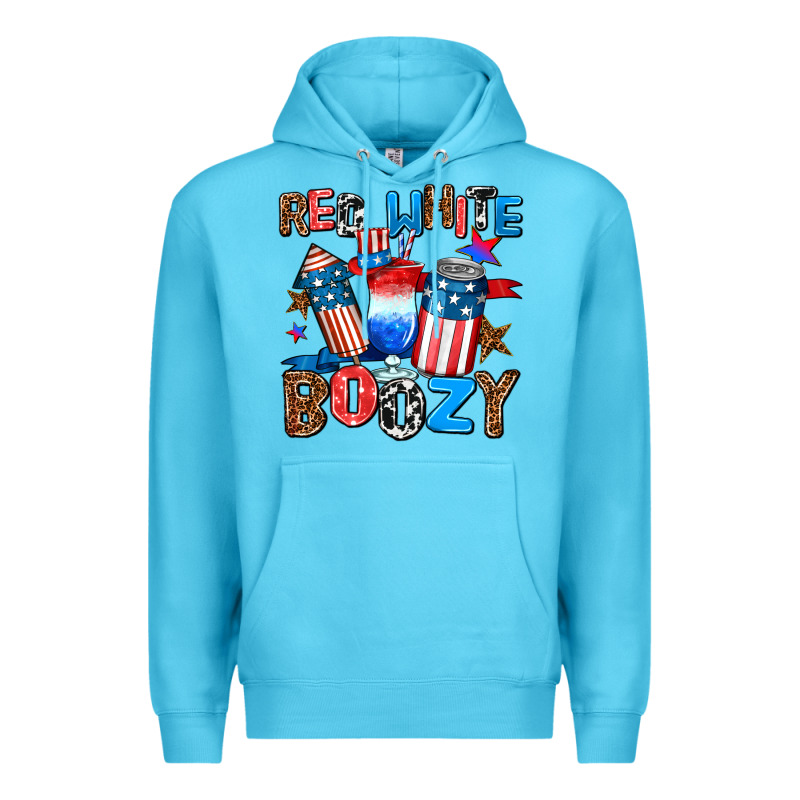 Red White Boozy Premium Hoodie by AdoDesignShop | Teevron