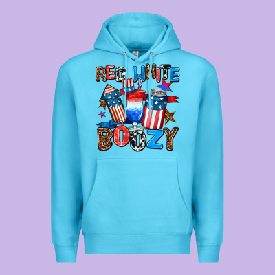 Red White Boozy Premium Hoodie Designed By Adodesignshop